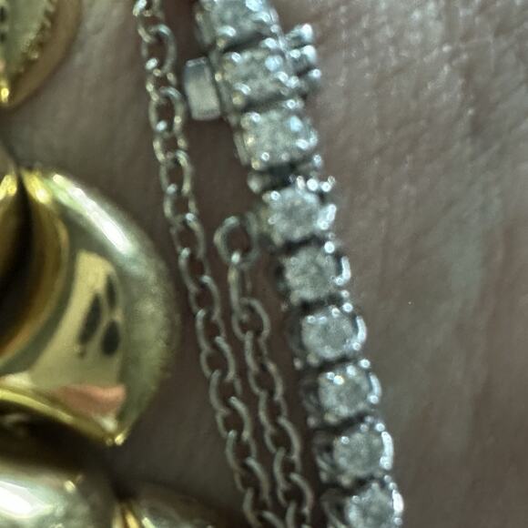 Diamond Line 2.5 + cttw Bracelet 17k White Gold - Picture 12 of 12